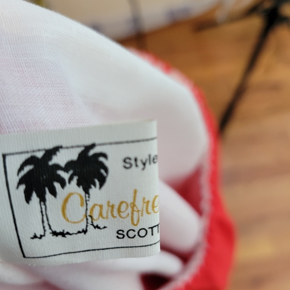 Vintage 1970s Carefree Fashions Red Lace Trim Maxi Skirt - Picture 9 of 16